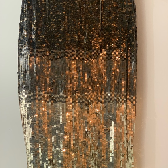 NWT Alice + Olivia Nude Sequin Gradient Dress - Picture 7 of 11
